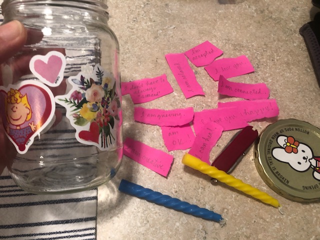 Photo of Goodie Jar with colorful stickers