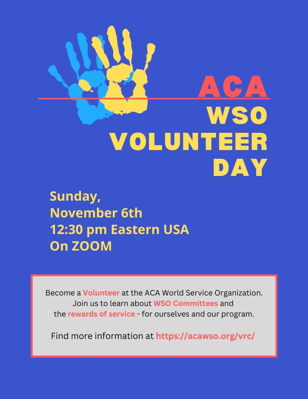 ACA World Service Organization Volunteer Day