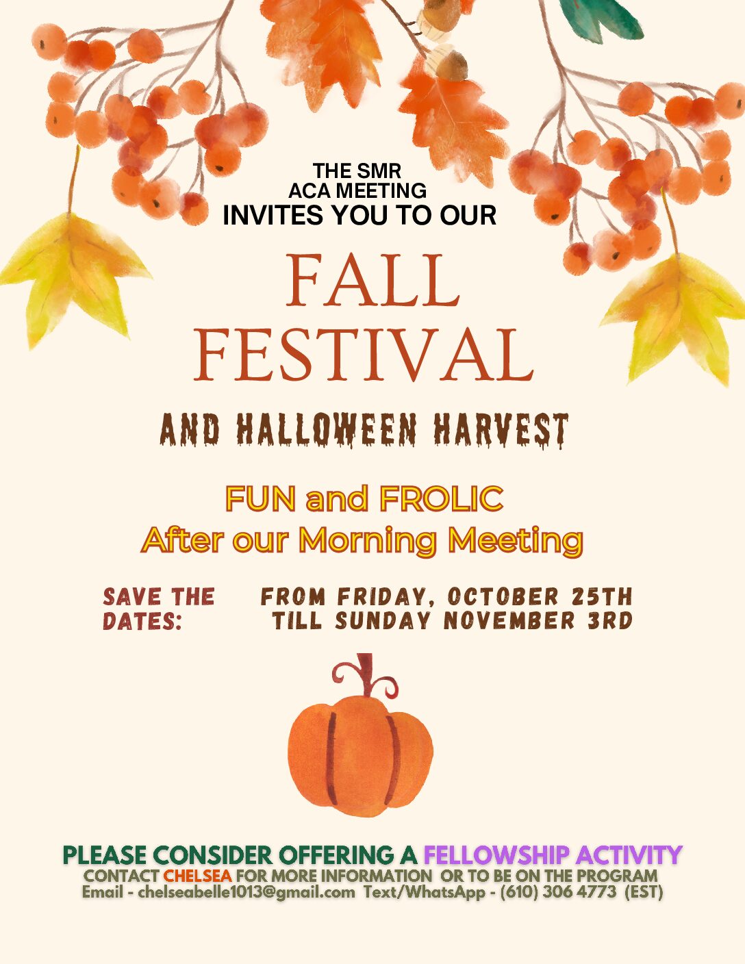 10 days of Fall fellowship and Fun