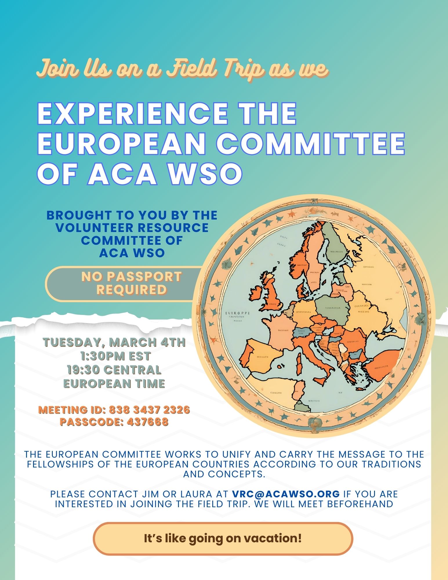 VRC Field Trip Europe Committee